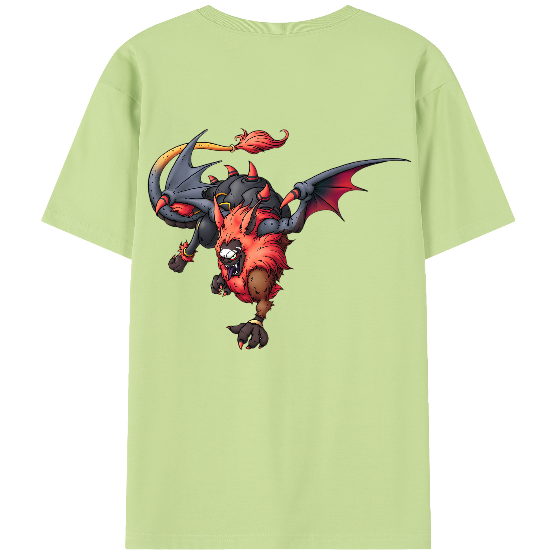 （画像用） ドラゴンクエスト Doragon Kuesuto Dragon Quest 綿100％半袖Tシャツ（背面プリント）
